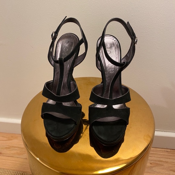 Joseph Suede Wedge Sandals - Picture 6 of 8